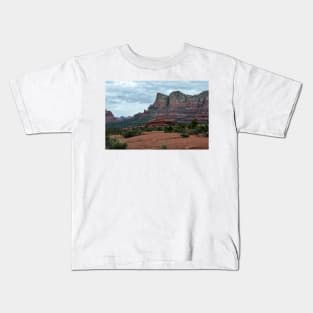 Sedona Hike In The Rain Kids T-Shirt